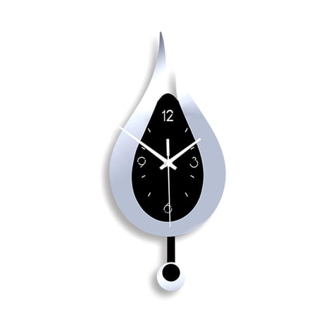 Modern Water Dropping Design Wall Clock for Creative Acyrlic Pendulum Clock for Home Bedroom Living Room Decorati