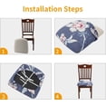 thumbnail image 6 of Stretch Chair Seat Covers Set of 4, Removable Washable Anti-Dust Dining Room Protector Cover Chair Seat Cushion Slipcovers (4, Light Blue), 6 of 6