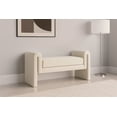 thumbnail image 2 of Meridian Furniture Banc en Velours Crème Stylet, 2 of 7