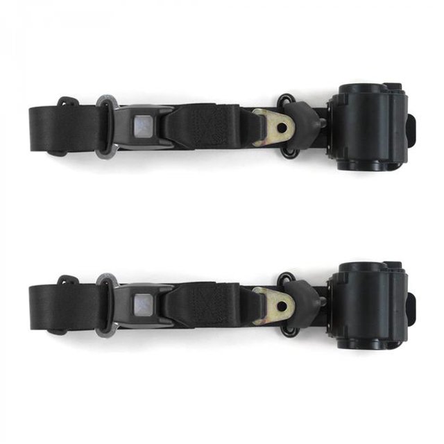 Kit de Ceinture de Sécurité à Godet Rétractable Noir 3 Points Standard pour Ford Bronco 1978-1979 - 2 Ceintures