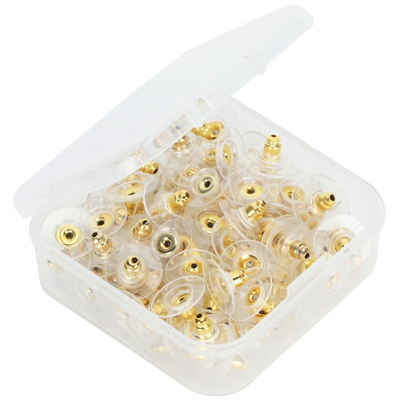 Kritne 100Pcs Earring Backs Post Backings Stopper Replacement Stud Secure Hook Earring
