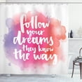 thumbnail image 1 of Ambesonne Dream Shower Curtain, Dreams Know the Way Words, 69"Wx75"L, Multicolor, 1 of 3