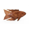 thumbnail image 5 of Wooden Hand Carved Koi Fish Statue Figurine Sculpture Art Home Decor Accent Handmade Handcrafted Seaside Tropical Nautical Ocean Coastal Decoration, 5 of 7