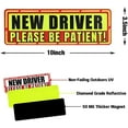thumbnail image 2 of New Driver Magnet for Car, 3Pcs Magnetic Reflective Novice Driver Stickers, Car Exterior Accessories, New Driver Vehicle Safety Signs（Red Border） New-red Border Magnet, 2 of 5