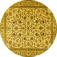 thumbnail image 1 of Ahgly Company Indoor Round Persian Yellow Traditional Area Rugs, 6' Round, 1 of 4