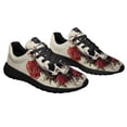 thumbnail image 6 of Raven Skull Roses Spooky Vibes Halloween Shoes Sneakers Black Size 9, 6 of 7