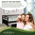 thumbnail image 3 of Hanway Solid Wood Frame Twin Daybed with Pull Out Trundle, Twin Size Trundle Daybed/Twin Daybed Frame Wood, No Box Spring Needed, Easy Assembly (Expresso), 3 of 7