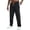 Black/Orange, variant on Men's Dark Grey Sweatpants, Neon Green Contrast Side Stripe, Quick Dry Straight Leg Gym Casual Pants with Zipper Pockets