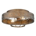 thumbnail image 1 of Golden Lighting Ferris Flush Mount in Copper Patina, 1 of 5