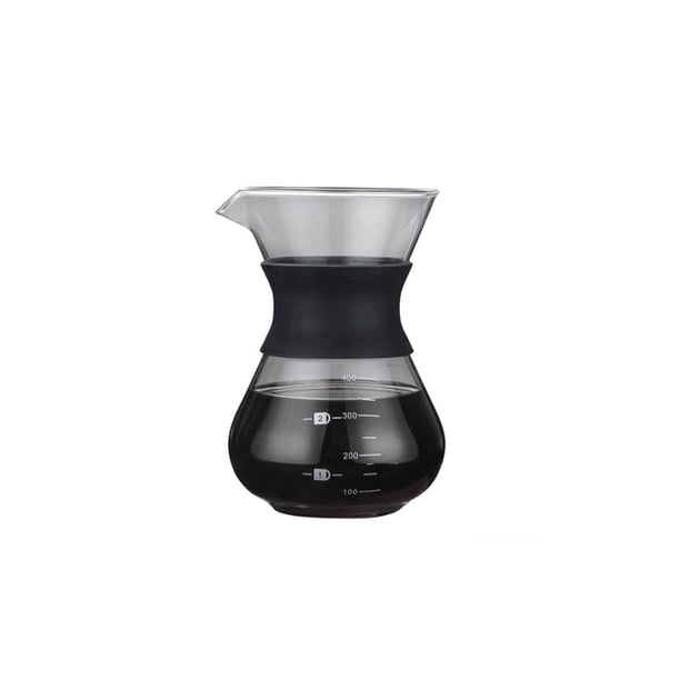 Yuarrent Cafetera Percolador Accesorios para el desayuno Superficie lisa Suministros de café Mango Diseño Utensilios de cocina Hervidor de Juegos de servir café y té 400ml