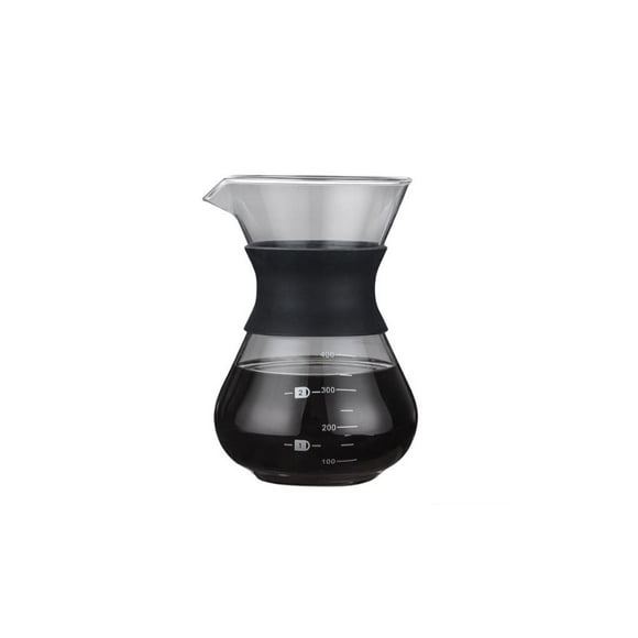 Cateissary Cafetera Percolador Accesorios para el desayuno Superficie lisa Suministros de café Mango Diseño Utensilios de cocina Hervidor de Juegos de servir café y té 400ml