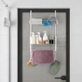 thumbnail image 3 of BTY Over The Door Towel Rack for Bathroom - 4-Tier Organizer with Hooks & Storage Basket, Space-Saving Door Hanger for Bath, Bedroom - White, 3 of 7