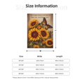thumbnail image 4 of Throw Blanket for Couch Sofa and Bed - Butterfly Sunflower Yellow Super Soft Cozy Funny Plush Throw Blanket, Lightweight Fuzzy Comfy Warm Flannel Blanket & Throws for All Season 80"x60", 4 of 5