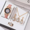 thumbnail image 3 of Clerance! Black Gift Box Four-Piece Set Fashionable And Versatile Large Rhinestone Belt Ladies Quartz Wrist Watch Jewelry Set, 3 of 8