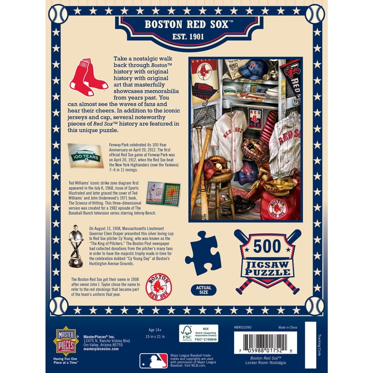 MasterPieces, 500 Piece Puzzle, Boston Red Sox Locker Room