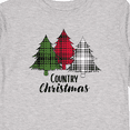 thumbnail image 4 of Inktastic Country Christmas Plaid Trees Boys or Girls Long Sleeve Toddler T-Shirt, 4 of 5