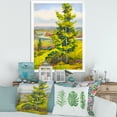 thumbnail image 3 of Designart 'Colorful Young Orange Betulas Along Bank Of Calm Bay' Lake House Framed Art Print, 3 of 4