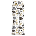 thumbnail image 3 of LPKRT Girls Stretch Yoga Pants High Waist Floral Print Flared Leggings Casual Workout Fashion Trousers White 1-2 Years, 3 of 5