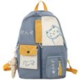thumbnail image 1 of Schoolbag Canvas Pink Large Capacity Forest Durable And Lightweight Creative Girl Shoulders Bag Backpack, 1 of 4