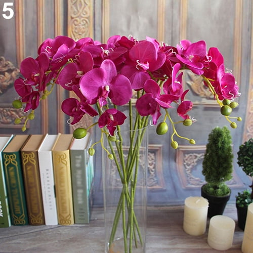 Ayyufe Artificial Butterfly Orchid Flower 1 Piece Wedding Home Decor Fake Cloth Flower