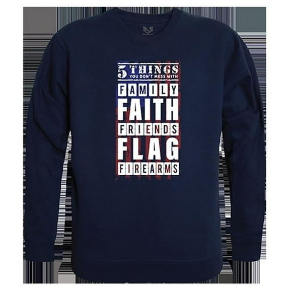 5 Things YDMW 2 Graphic Crewneck Sweatshirt, Navy - Medium