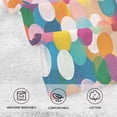 thumbnail image 5 of Yayeee 2 Pack Hand Towels for Bathroom 100% Cotton 16" x 28" Soft Absorbent Kitchen Towel, Dark Colorful Circles, 5 of 7