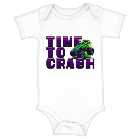 

Monster Truck Baby Jersey Onesie - Cool Baby Bodysuit - Printed Baby One-Piece