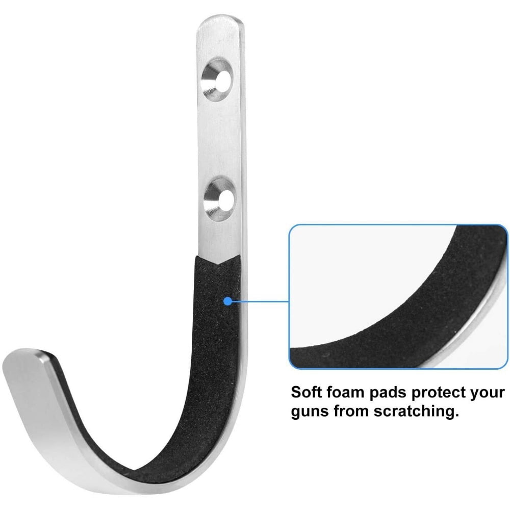 Cocobaby 5Pair Gun Rack Storage Rifles Shotgun Hooks Wall Mount Hangers Archery Bow Steel