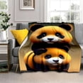 thumbnail image 2 of Manta de franela con dibujos de Panda Kawaii para niños, ropa de cama de viaje, sofá, regalo, supersuave, 2 of 3