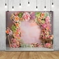 thumbnail image 4 of Vintage Flower Photography Backdrop Floral Arch Door Wedding Bridal Shower Photography Backdrop Abstract Frame Flowers Wedding Ceremony Baby Shower Birthday Party Background Decoration Banner, 4 of 6