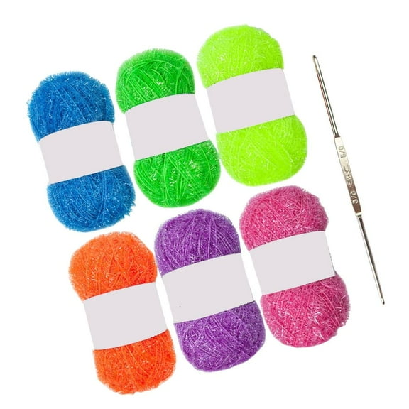 HONCLL 120 Yards Scrubby Yarn Skein for Crocheting Dishcloths Scrubby Crocheting