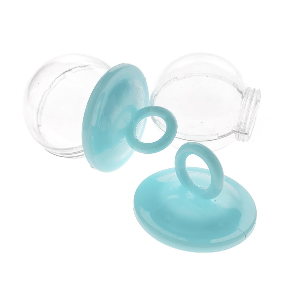 Baby Shower Plastic Pacifier Favor Box, 21/2Inch. 12Count, Blue