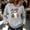 Gray, variant on Hoodie for Women Halloween Ghost Graphic Pullover Hooded Sweatshirts Fall Casual Long Sleeve Soft Fleece Hoody Jackets with Kangaroo Pocket Ladies' Halloween Party Costumes