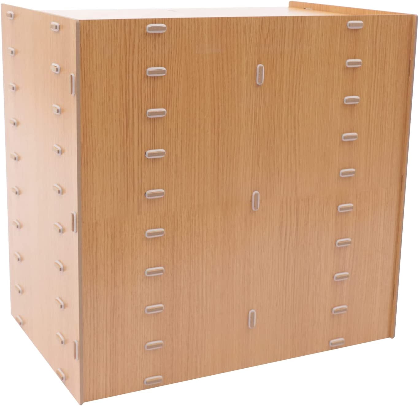 Miumaeov Office Desk Desktop Organizers, 9-Tier Golden Oak Accessories Letter Tray Paper Holder File Document Rack Shelf Literature Bill Organizer Rack