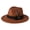 khaki, variant on Men's Feather Trim Wide Brim Fedora Hat: British Vintage Gentleman Cap for Business Party Daily, Unisex