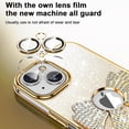 thumbnail image 3 of Case for iPhone 15 Case Glitter Bling Crystal Bow Design Full Camera Lens Protector Anti-Scratch Bumper Shockproof Cover Women Girls Soft TPU Case for iPhone 15 Gold KDL, 3 of 14