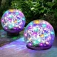 thumbnail image 1 of Juego de 2 luces solares para jardín decorativas para exteriores, coloridas G agrietadas, 1 of 5