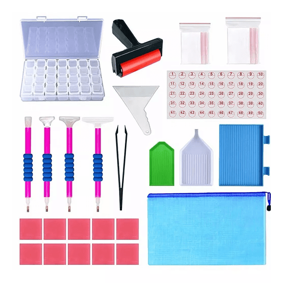 77pcs 5d Herramientas De Diamond Painting 77 piezas Azul