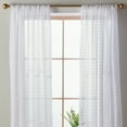 thumbnail image 2 of Better Homes & Gardens Clipped Diamond Pole Top Single Curtain Panel, White, 50" W x 84"L, 2 of 4