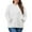 KN16-White, variant on Dwellite Oversized Sweatshirts for Women Cotton Long Sleeve Tops Crewneck Pullover Sweater Plus Size Clothes with Pocket Mint Green 6XL