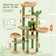 thumbnail image 5 of PAWZ Road 59" Cactus Cat Tree Tower with sisal Scratching Post & Large Perch for Indoor Cat Green, 5 of 10