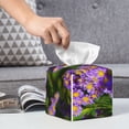 thumbnail image 6 of Goofa butterflies and Gardens Pattern Tissue Box Cover PVC Leather Tissue Holder Square Facial Tissue Case Facial Paper Organizer Dispenser for Bathroom, Vanity Countertop, 6 of 7