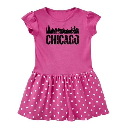 

Inktastic Chicago Skyline Grunge Gift Baby Girl Dress