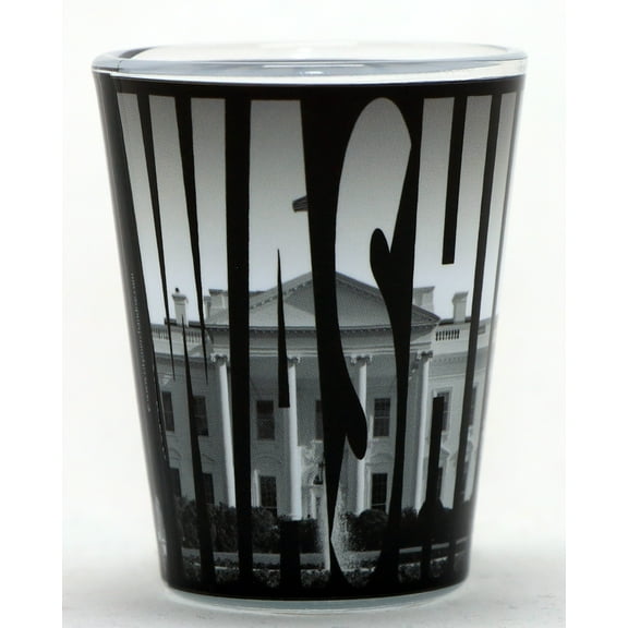 Washington DC Black XL Letters All-Around Shot Glass