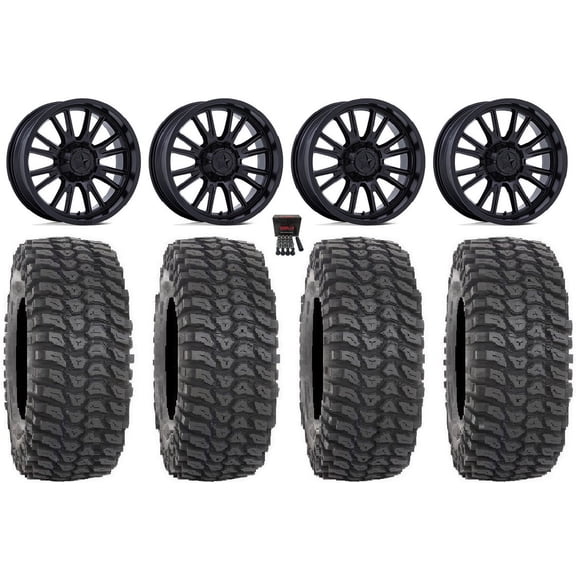 MSA ThunderLips 15" Wheels Black 32" XCR350 Tires Can-Am Maverick X3 / Honda Pioneer 1000 / Talon
