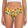 thumbnail image 1 of Fotbe Green Leaf Sunflower Calzones Estampados para Mujer – Ropa Interior de Algodón, Cómoda, Suave y Elástica-3X-Large, 1 of 6