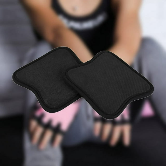 4Pcs Doux Anti-Dérapant de Levage de Poids de Protection de Force de Formation de Coussinets de Paume (Noir)