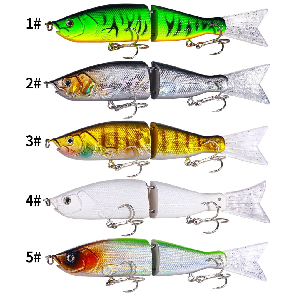 HENGJIA Fishing Lures 5PCS Large Multi Jointed Fish Fishing Kits Slow Sinking Lifelike Swimbait Freshwater and Saltwater for Trout Bass Lures