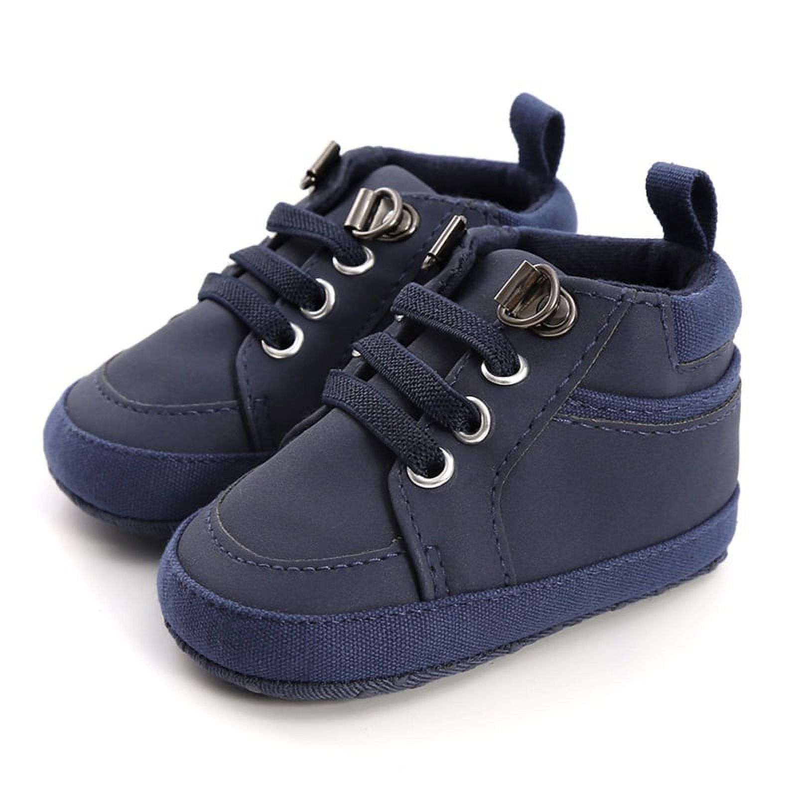 Baby Girls Boys Walking Shoes Toddler Infant First Walker Soft Sole High-Top Ankle Sneakers Newborn Crib Shoe - image 2 of 8