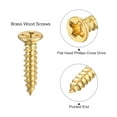 thumbnail image 4 of Uxcell M2x10mm Brass Wood Screws, Phillips Flat Head Self Tapping Connector 100 Pack, 4 of 5